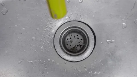 Faucet with water, close up. Stock Footage 165039070