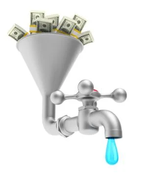 Faucet on white background. Isolated 3D illustration Stock Illustration