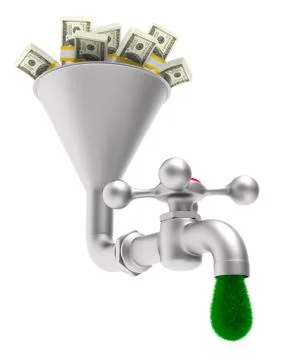Faucet on white background. Isolated 3D illustration Stock Illustration