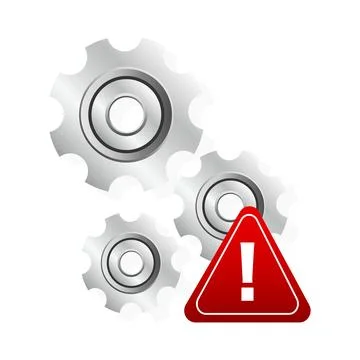 Fault detected. System error icon. Not working concept. Vector illustration Stock-Illustration