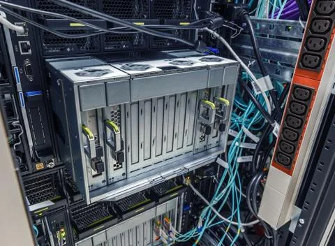 Faulty blade server Stock Photos