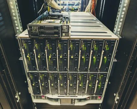 Faulty blade server Stock Photos