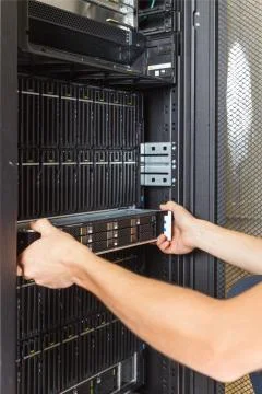 Faulty blade server Stock Photos