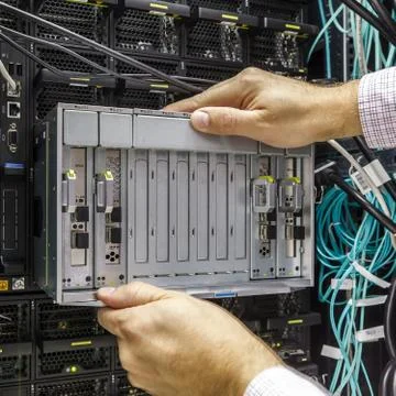 Faulty blade server Stock Photos