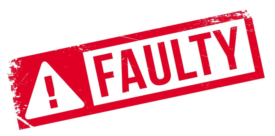 Faulty rubber stamp Stock Illustration