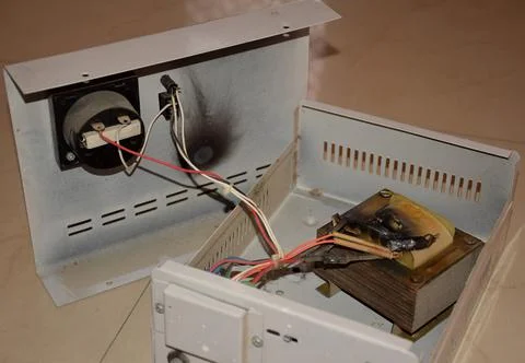 Faulty Stabiliser or Voltage Corrector Stock Photos