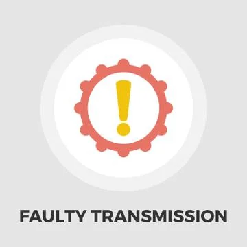 Faulty transmission flat icon Stock Illustration