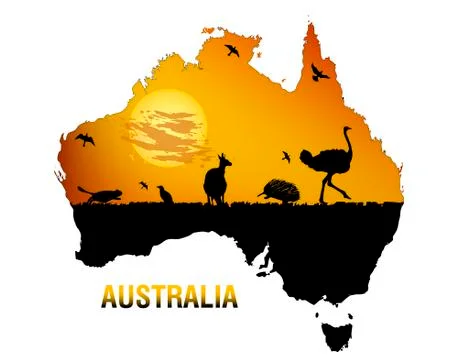 Fauna Australia Stock Illustration