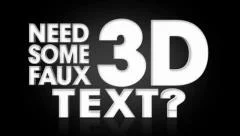 Faux 3D Text Stock After Effects