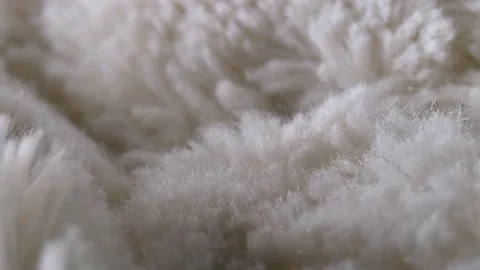 Faux fur in white on a macro close-up. Stock Footage 148057971