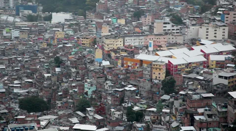 Favela Rocinha pan Stock Footage 33463845