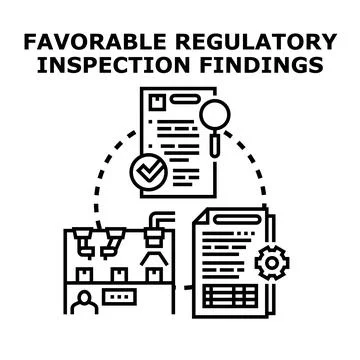 Favorable regulatory finding process ensuring quality standards Stockillustratie