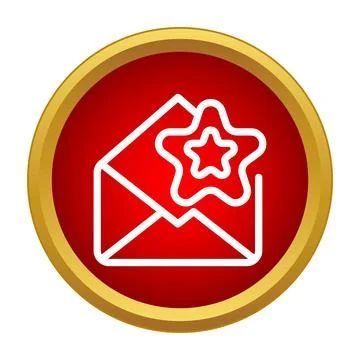 Favoring email message notification icon button design Stock Illustration