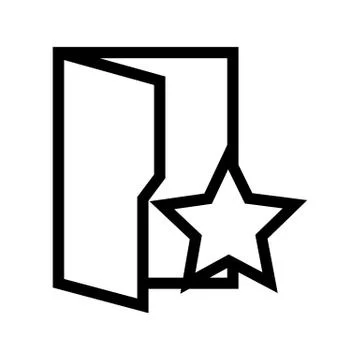 Favorite Bookmark File Folder Icon Stock Illustration