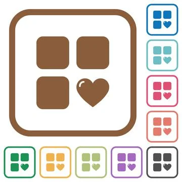Favorite component simple icons イラスト素材