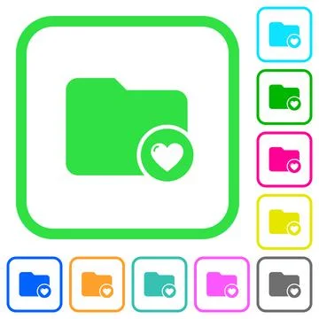 Favorite directory vivid colored flat icons Stock Illustration