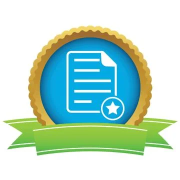 Favorite document certificate icon Stock Illustration
