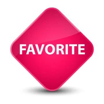 Favorite elegant pink diamond button Stock Illustration