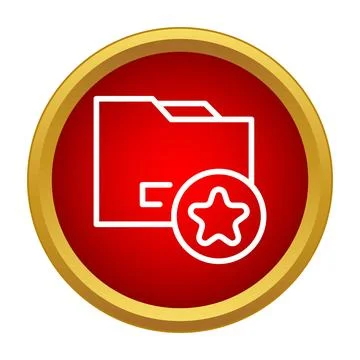 Favorite folder icon marking important documents Stock Illustration
