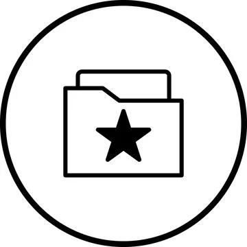 Favorite Folder Icon Vector Illustration for Interface or Graphic Design El.. Stock Illustration
