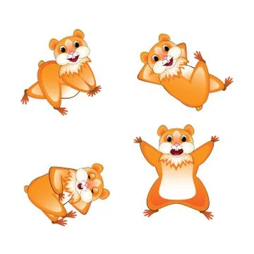 Favorite hamster set Stock Illustration