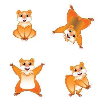 Favorite hamster set Stock Illustration