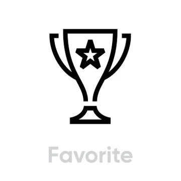 Favorite icon. Editable Vector Stroke. Stock Illustration