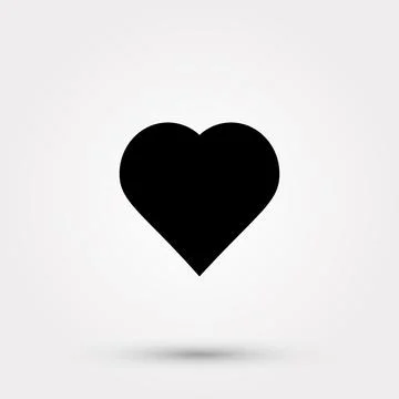 Favorite icon vector. Love icon design illustration flat style on white backg Stock Illustration