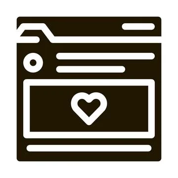 Favorite info folder icon Vector Glyph Illustration Stock Illustration