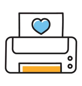 Favorite Printing Machine Stock Illustration