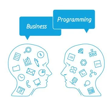 Favorite of software programmers in the form icons Stock Illustration