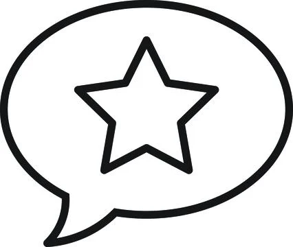 Favorite Star Chat Stock Illustration