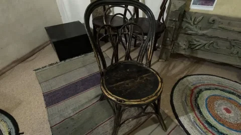 Favorite table of Grigory Rasputin, private museum of Russia, 06/15/2023, Stock Footage 259545655