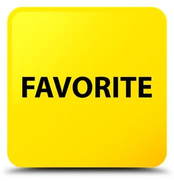 Favorite yellow square button Stock Illustration
