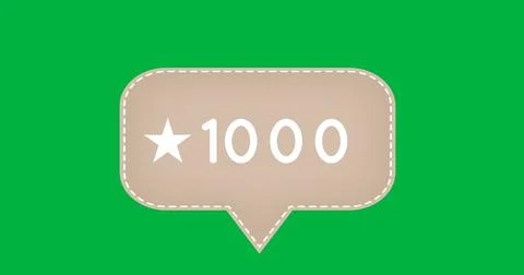 Favorites notification increasing 4k Stock Illustration