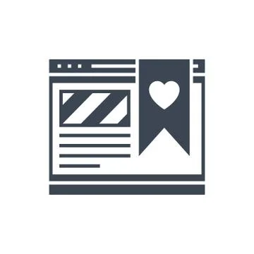 Favorites Vector Glyph Icon Stock Illustration