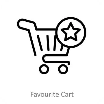Favourite Cart Stock Illustration
