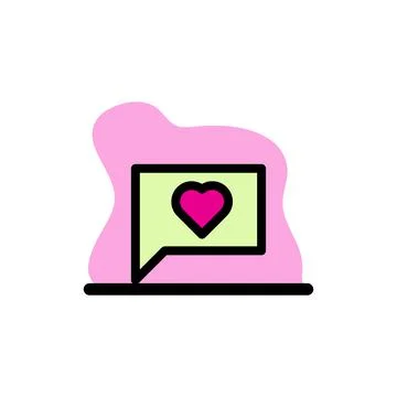 Favourite Chat Icon Vector Conceptual Design Illustration Stock Illustration