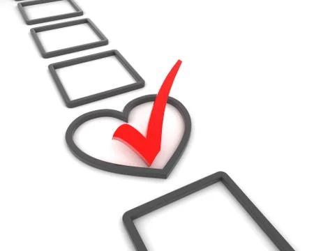 Favourite choice concept, 3d render 스톡 일러스트