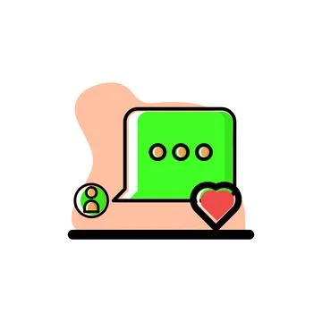 Favourite Comment Conceptual Icon Vector Illustration Design Stock Illustration