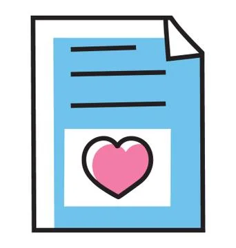Favourite Data Document Illustrazione stock