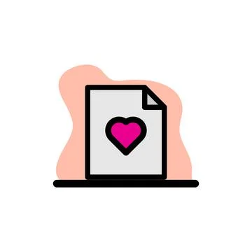 Favourite File Icon Conceptual Vector Illustration Design Stock Illustration