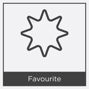 Favourite icon isolated on white background Free Stock Illustration