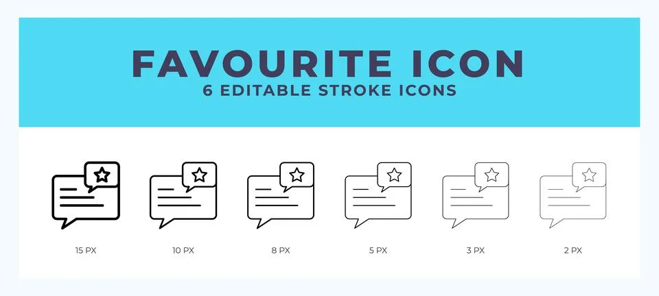 Favourite icon symbol. Isolated. Vector illustration with editable stroke. Stock Illustration