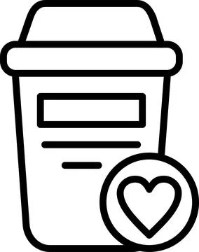 Favourite Line Icon Design Stock Illustration