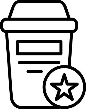 Favourite Line Icon Design Stock Illustration
