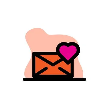 Favourite Message Icon Conceptual Vector Design Illustration Stock Illustration