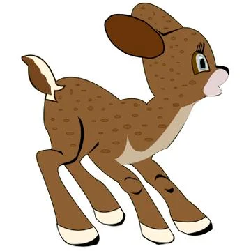 Fawn before the jump Stock Illustration