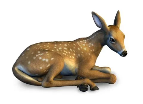 Fawn at Rest Stock Illustration