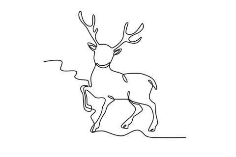 A fawn walking happily Stock Illustration